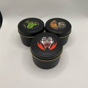 3 Handmade Small Candles. Sci-fi And Fantsy. Horror. Dracula And Frankenstein.